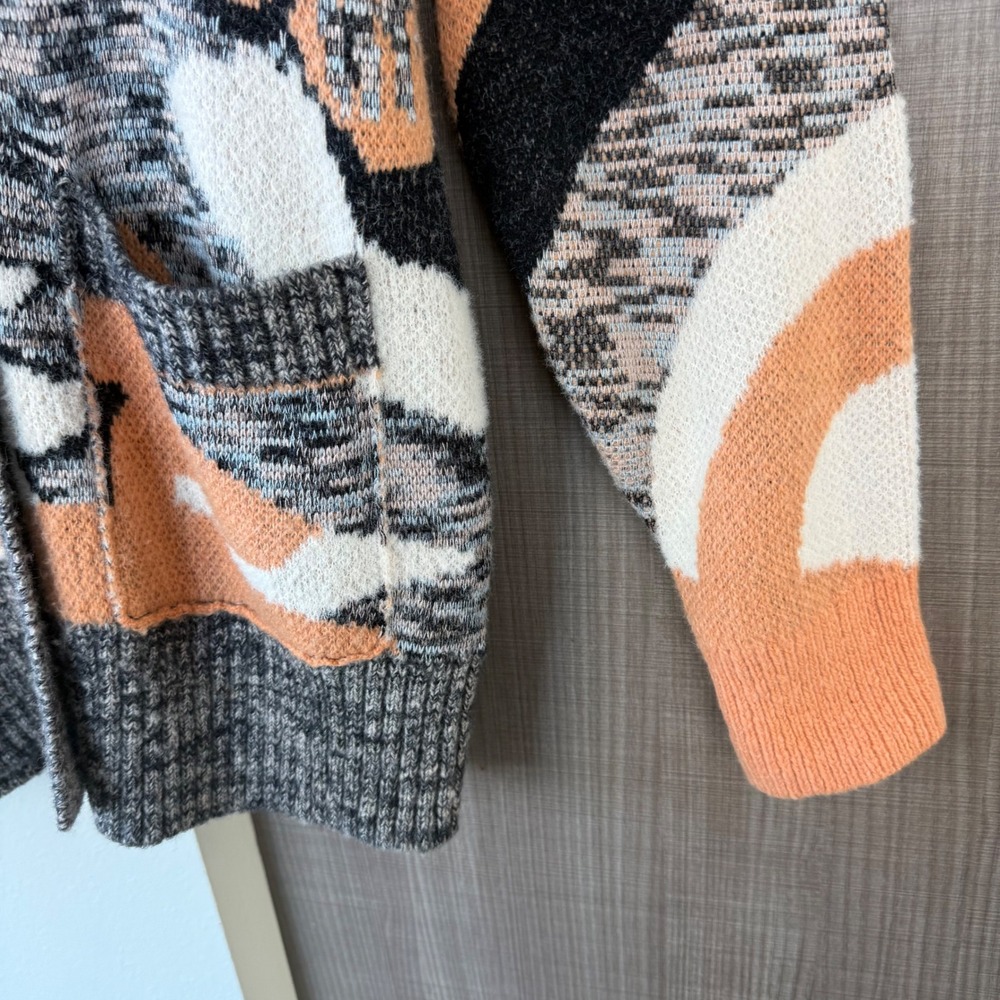 Free People August Cardigan in Peach Petals Combo Sweater Size XS - Picture 7 of 13
